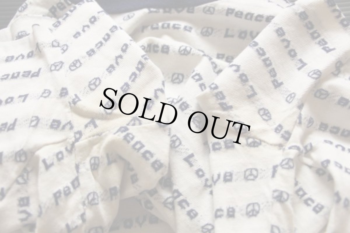 画像6: 70s Love & Peace 総柄 ジャガード Tシャツ (6)