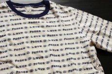 画像1: 70s Love & Peace 総柄 ジャガード Tシャツ (1)