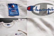 画像3: 90s USA製 Championチャンピオン スクリプト ビッグロゴ コットンTシャツ 白 M (3)