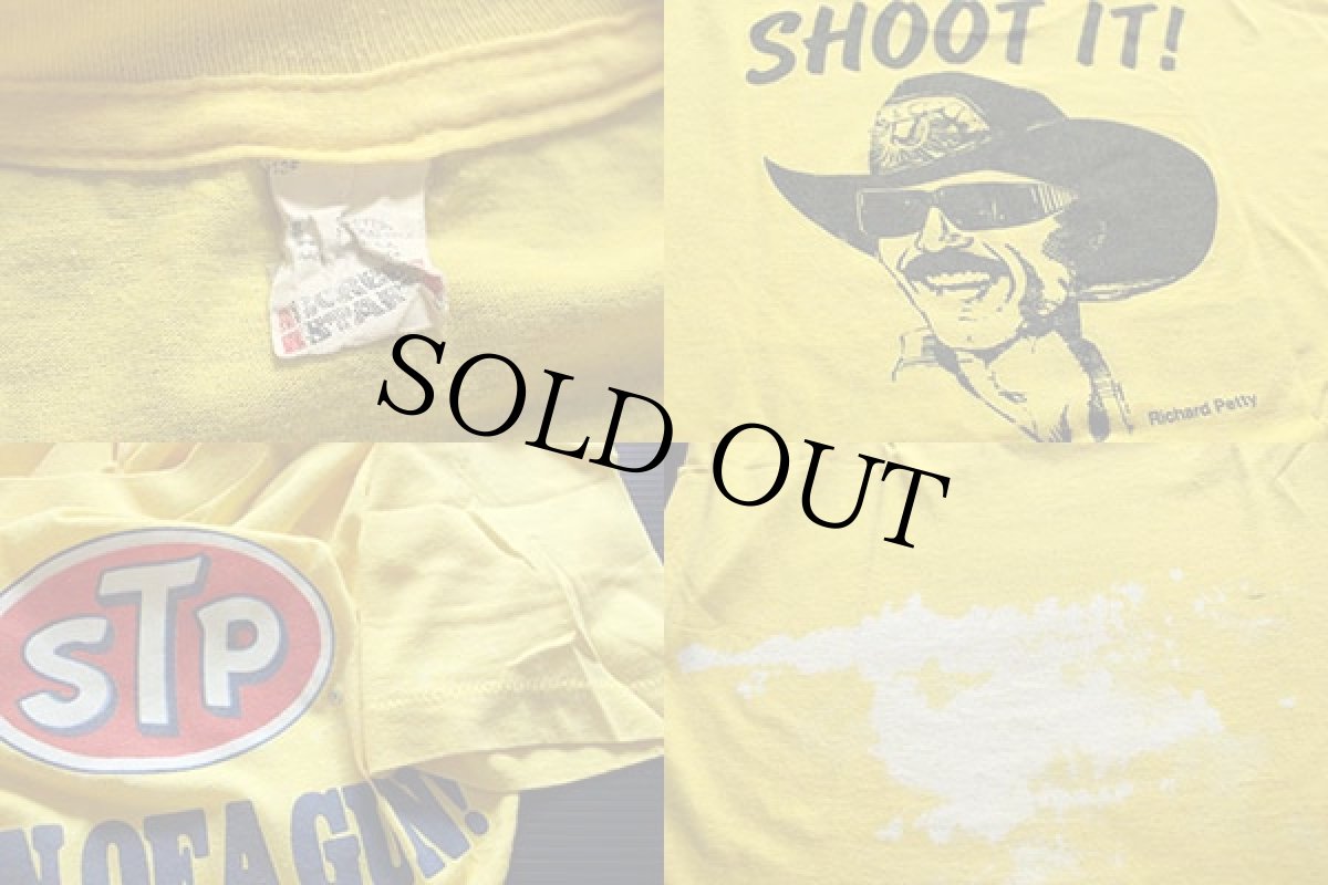 画像3: 80s USA製 STP Richard Petty Tシャツ 黄 L (3)