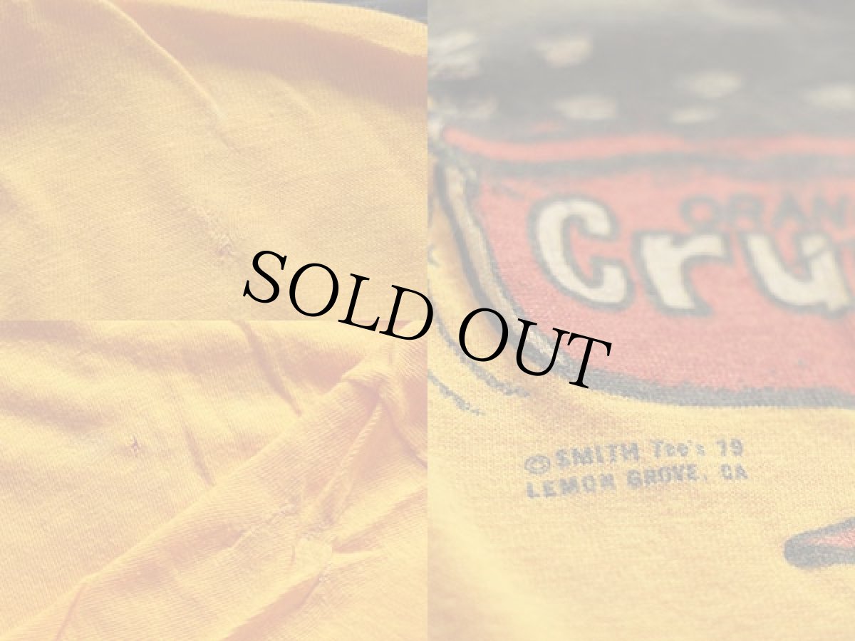 画像4: 70's USA製 CRUSH THE ORANGE Tシャツ 黄 L (4)
