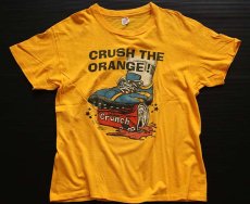 画像2: 70's USA製 CRUSH THE ORANGE Tシャツ 黄 L (2)