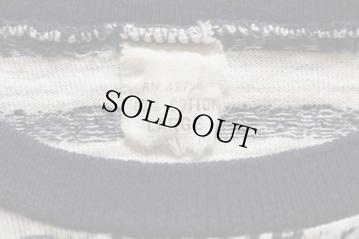 画像4: 70s Love & Peace 総柄 ジャガード Tシャツ (4)