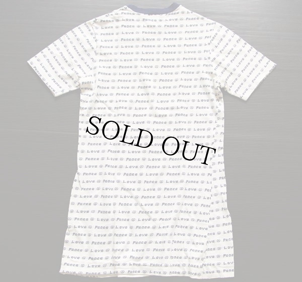 画像3: 70s Love & Peace 総柄 ジャガード Tシャツ (3)