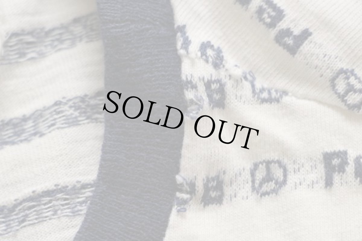 画像5: 70s Love & Peace 総柄 ジャガード Tシャツ (5)