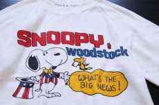 画像3: 80s SNOOPY & woodstock スヌーピー 半袖スウェット (3)