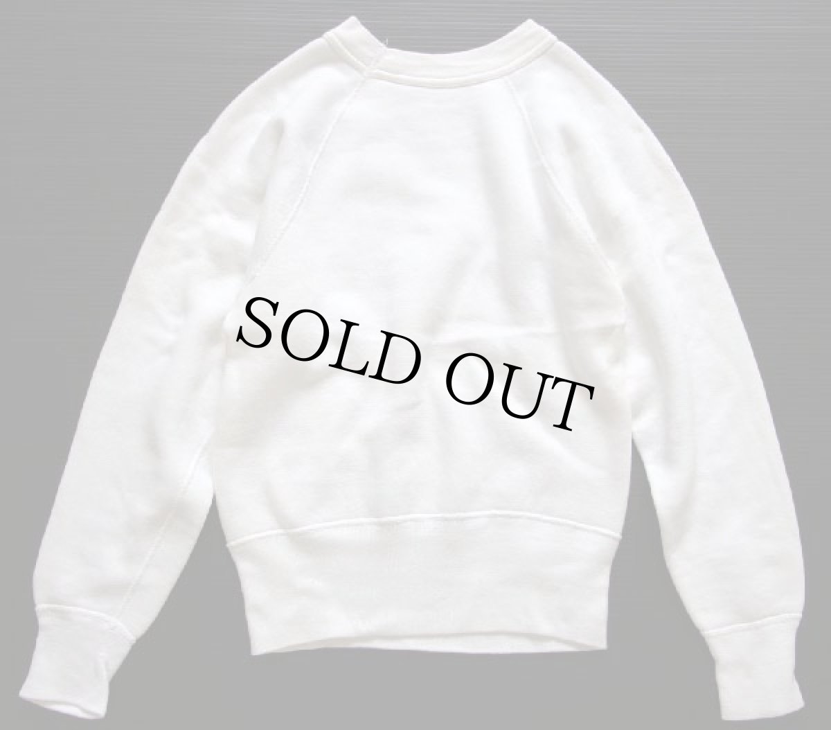 画像2: 60's 染み込みプリント スウェット白 (2)