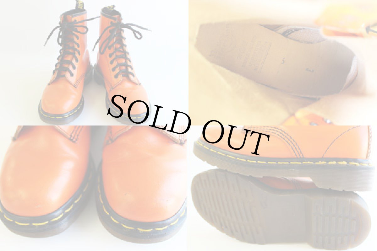 画像3: 英国製 DR.MARTENSドクターマーチン 8ホールブーツ オレンジ UK3 (3)