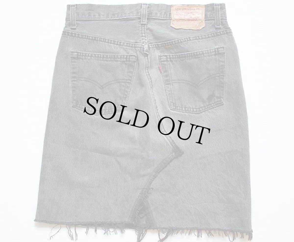 画像2: 80s USA製 Levi'sリーバイス リメイク ブラックデニム スカート (2)