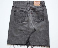 画像2: 80s USA製 Levi'sリーバイス リメイク ブラックデニム スカート (2)