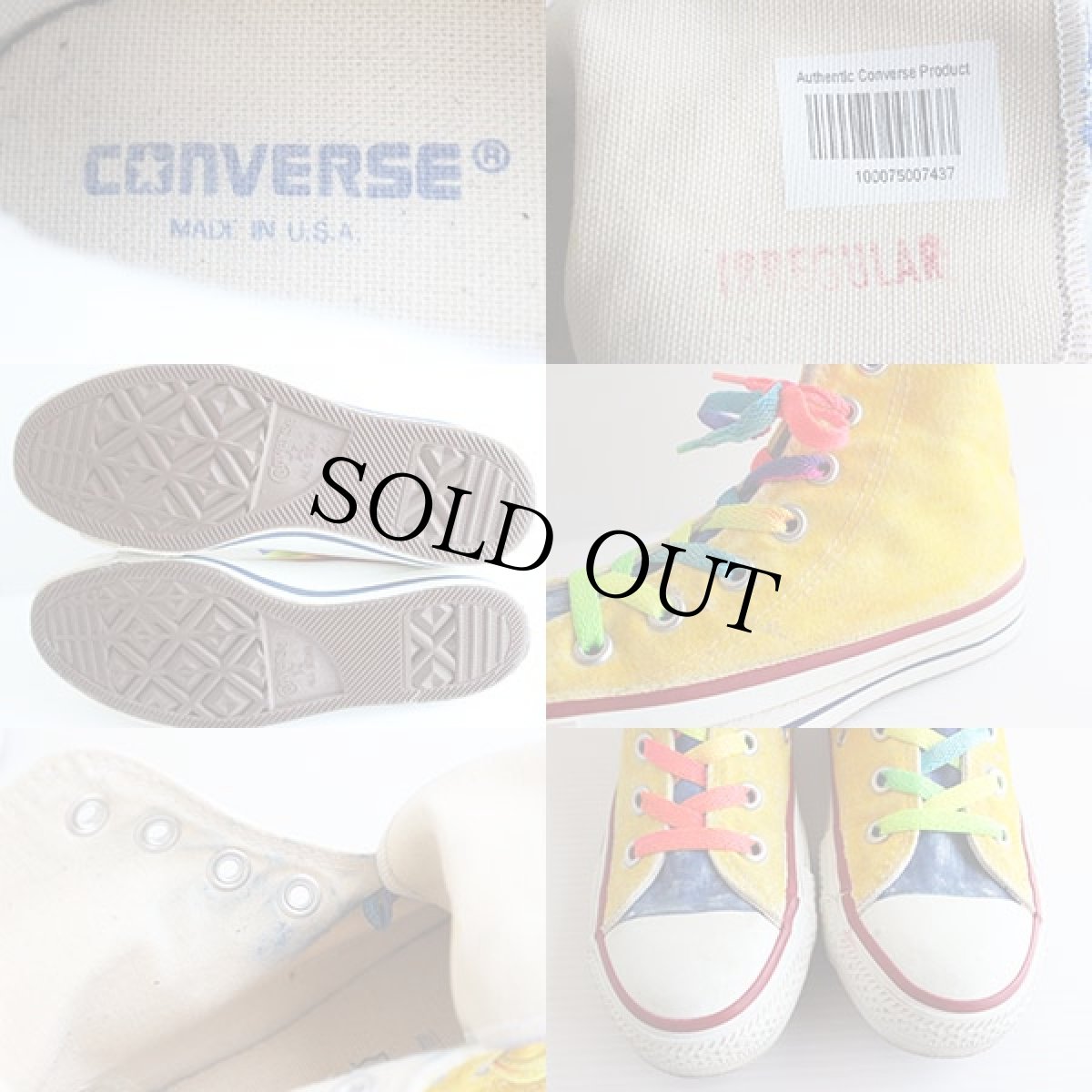 画像3: 90s USA製 CONVERSEコンバース ALL STARオールスター HI カスタムペイント 4.5 (3)