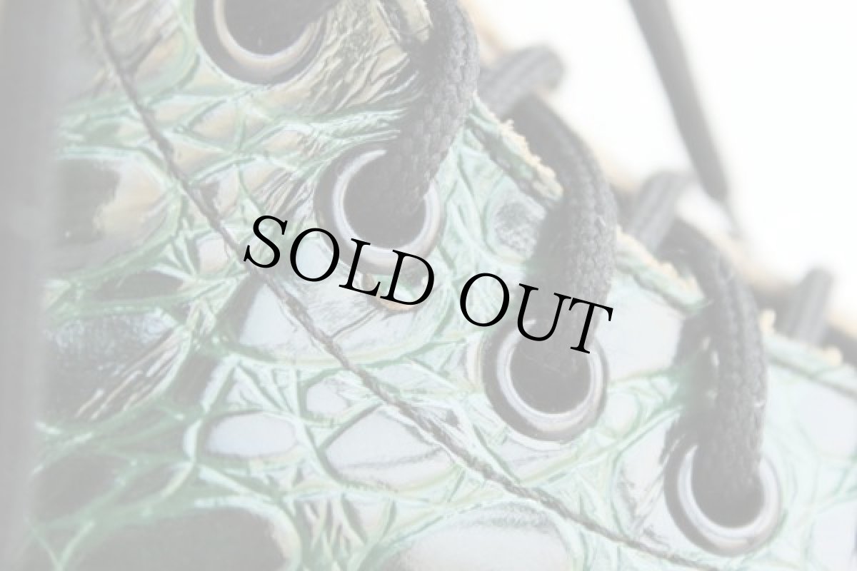 画像4: 英国製 DR.MARTENSドクターマーチン 8ホールブーツ 型押し 緑 UK4 (4)