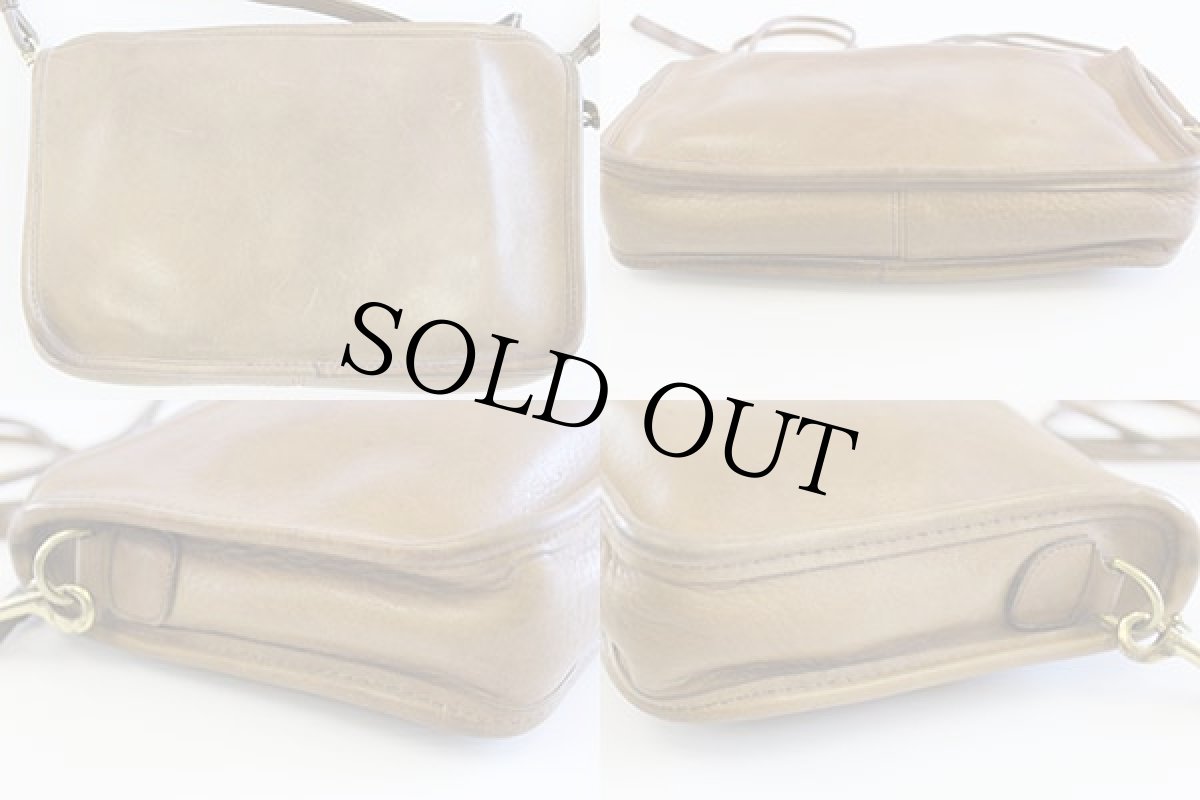 画像2: 70s USA製 COACH オールド コーチ レザーショルダーバッグ 薄茶★3238 (2)