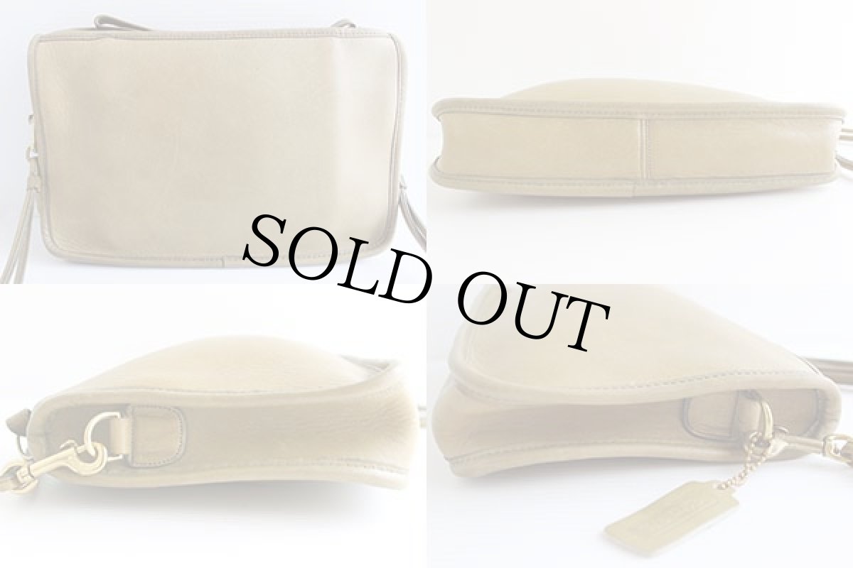 画像2: 70s USA製 COACH オールド コーチ レザー ショルダーバッグ 緑★5101 (2)