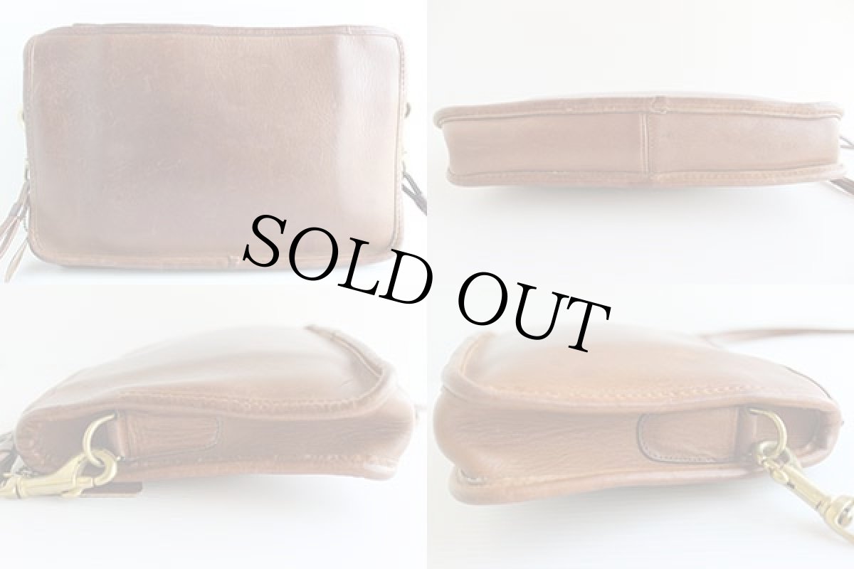 画像2: 70s USA製 COACH オールド コーチ レザーショルダーバッグ 茶★2445 (2)