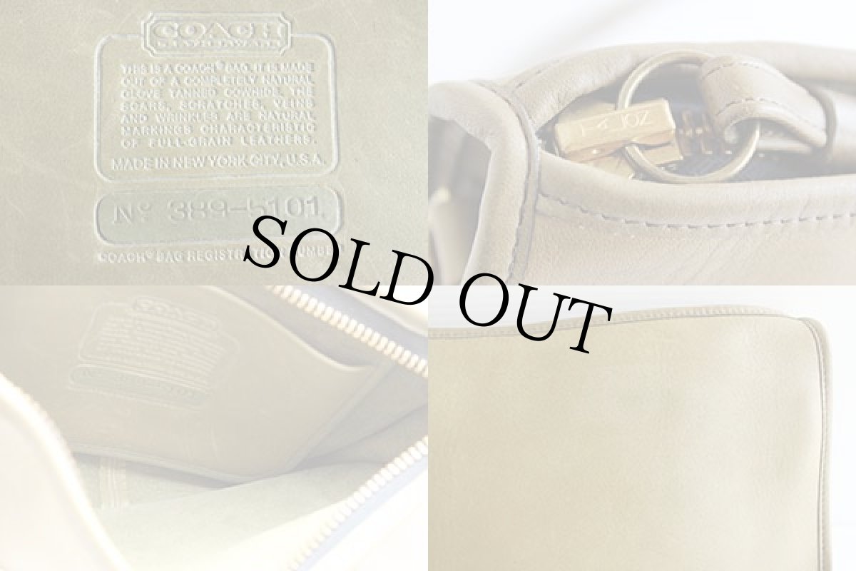 画像3: 70s USA製 COACH オールド コーチ レザー ショルダーバッグ 緑★5101 (3)