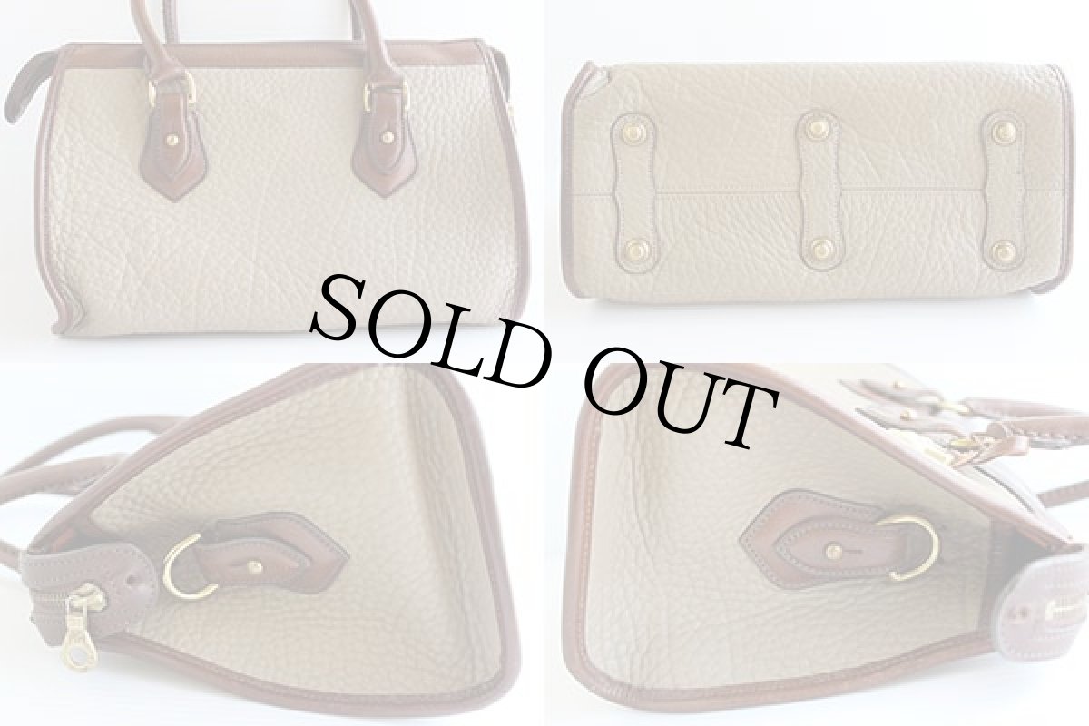 画像2: DOONEY&BOURKE ツートン レザー ハンドバッグ (2)