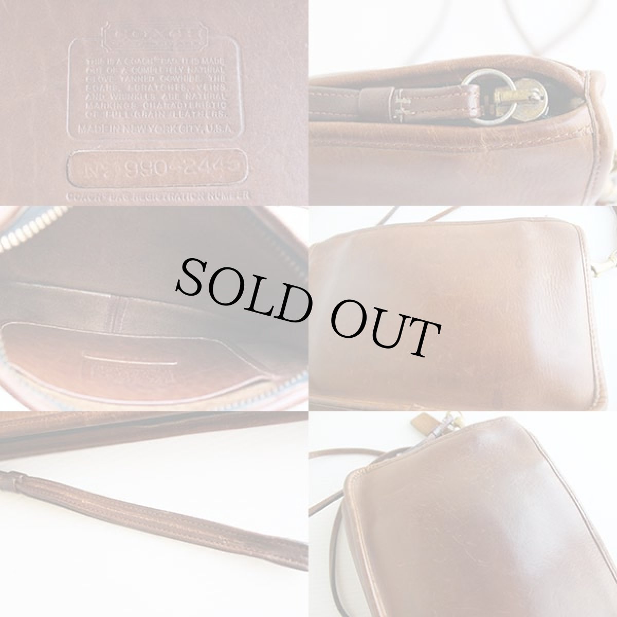 画像3: 70s USA製 COACH オールド コーチ レザーショルダーバッグ 茶★2445 (3)