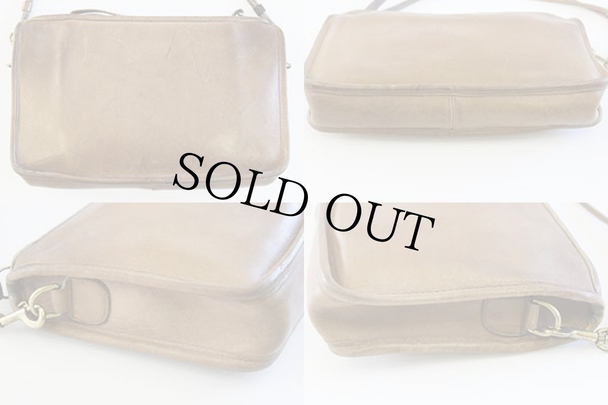 画像2: 70s USA製 COACH オールド コーチ レザーショルダーバッグ 薄茶★0330 (2)