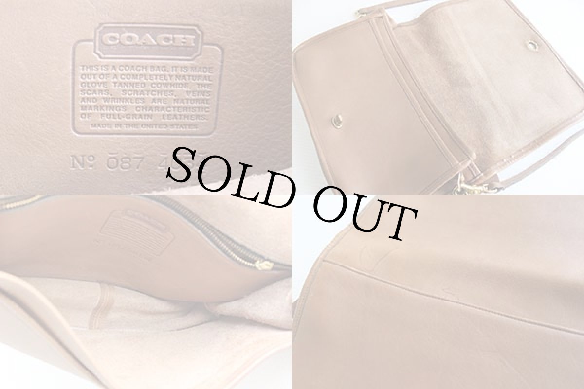 画像3: USA製COACHオールド コーチ レザーショルダーバッグ薄茶★4034 (3)