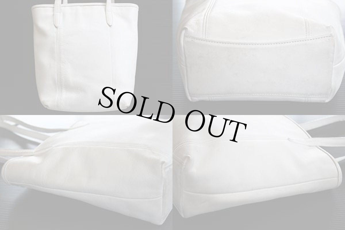 画像3: USA製COACH オールド コーチ レザー トートバッグ 白★9077 (3)