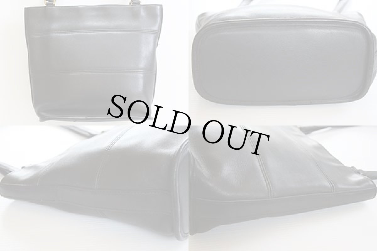 画像3:  USA製COACH オールド コーチ レザー トートバッグ 黒★9098 (3)
