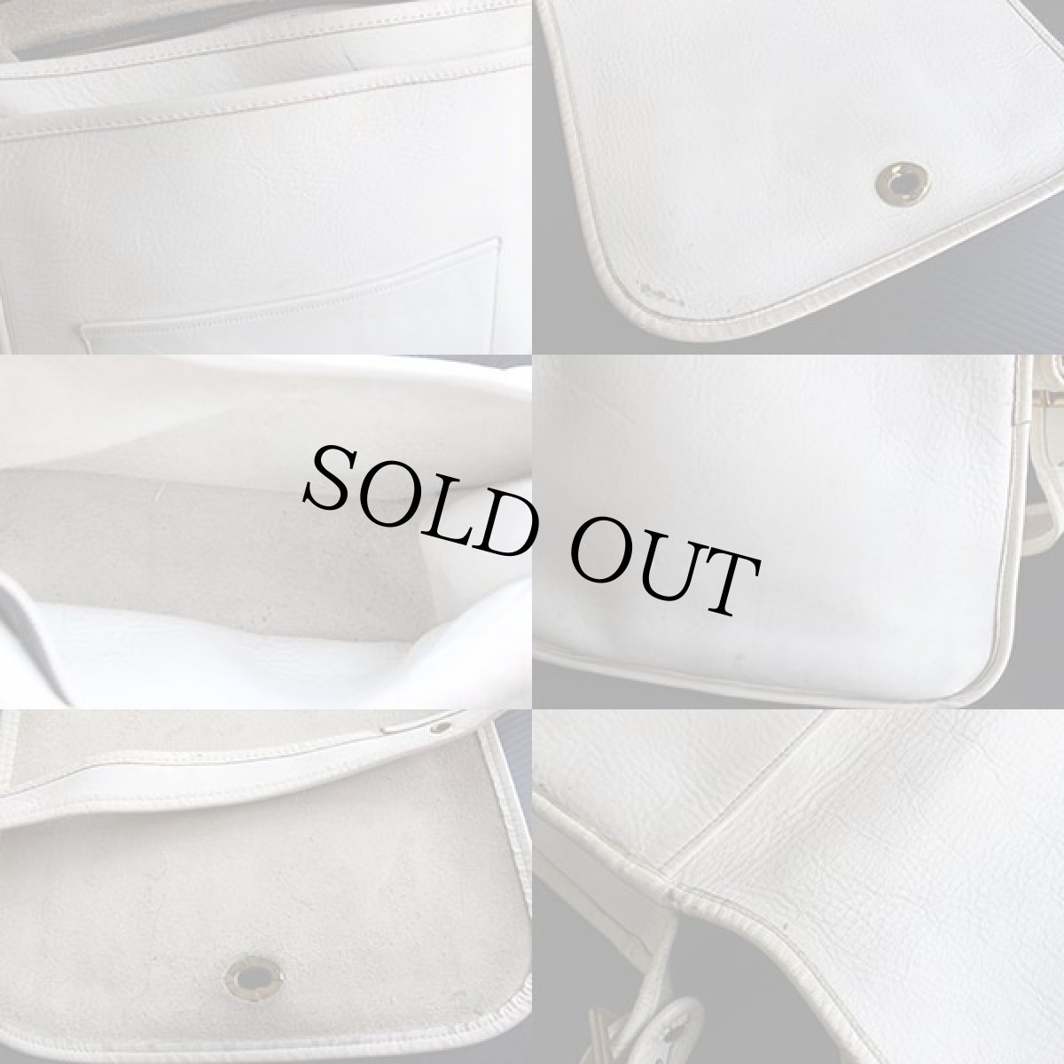 画像3: 70s USA製 オールド コーチ レザー ショルダーバッグ 白 (3)