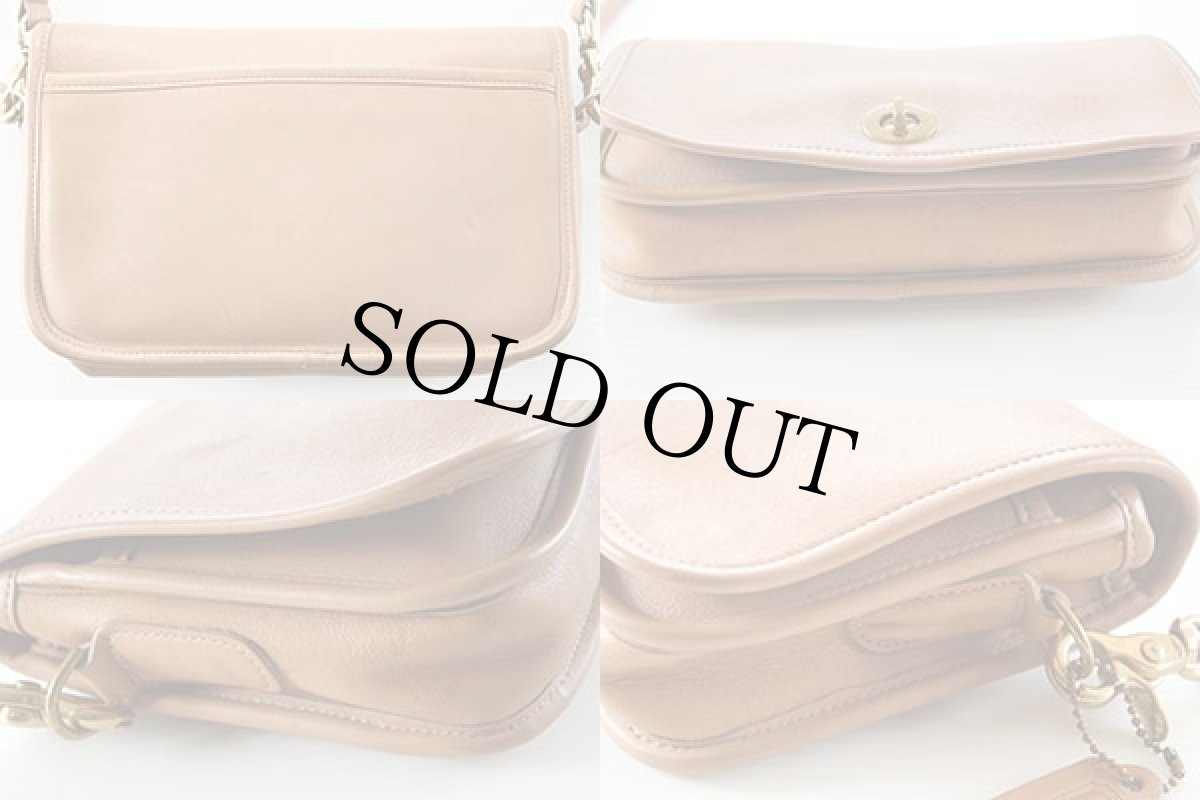 画像2: USA製オールド コーチ レザー ショルダーバッグ ベージュ★212 (2)