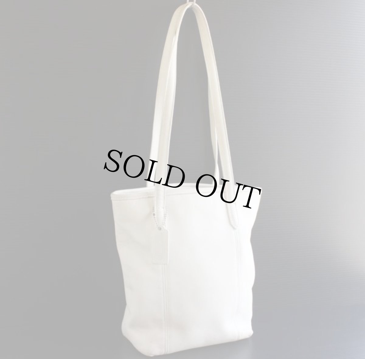 画像2: USA製COACH オールド コーチ レザー トートバッグ 白★9077 (2)