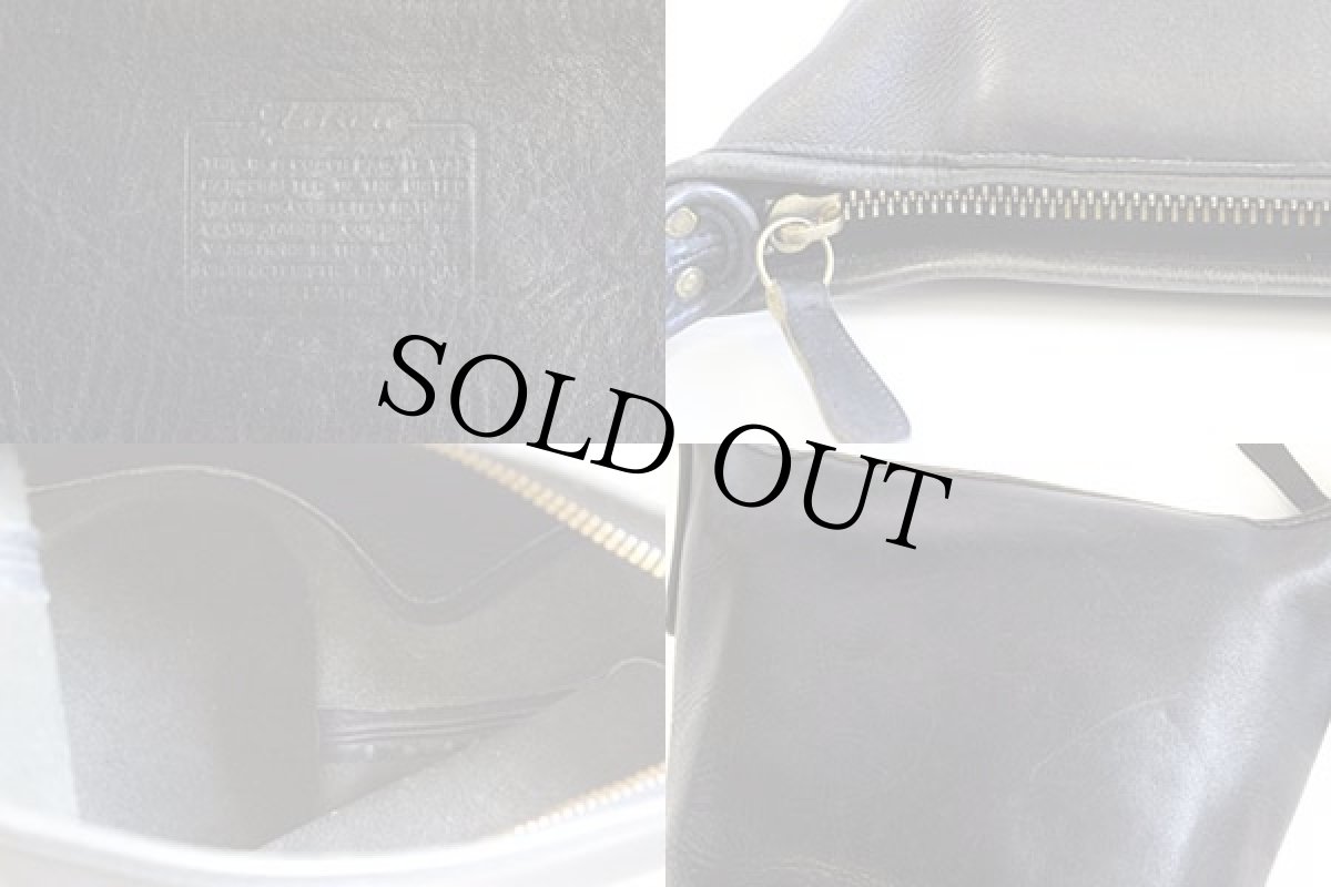 画像3:  USA製 COACH オールド コーチ バケツ型 レザーショルダーバッグ 黒 (3)