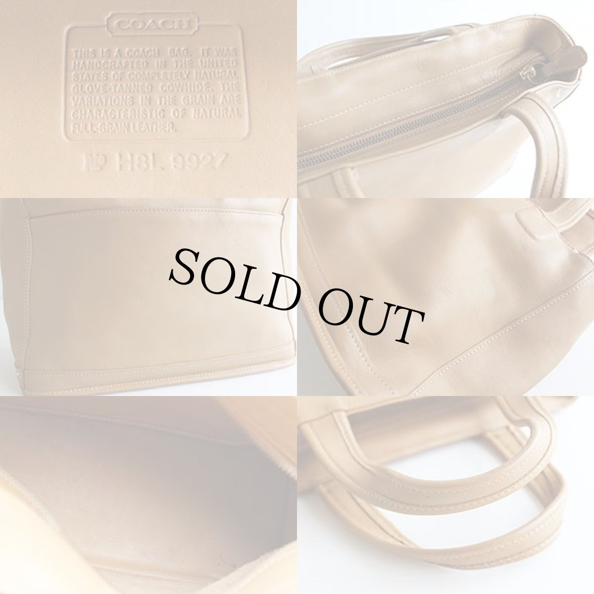 画像3:  USA製 COACH オールド コーチ レザー ハンドバッグ ベージュ★9927 (3)