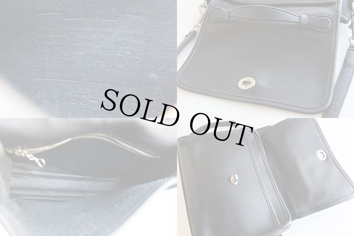 画像3:  USA製 COACH オールド コーチ 2WAY レザーショルダーバッグ 黒 9870 (3)