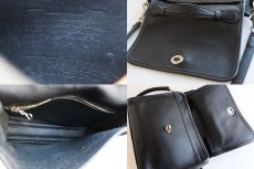 画像3:  USA製 COACH オールド コーチ 2WAY レザーショルダーバッグ 黒 9870 (3)