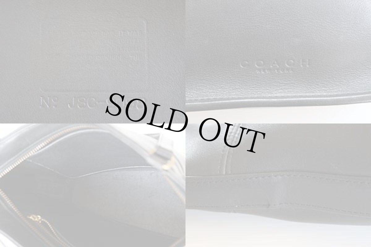 画像4:  USA製COACH オールド コーチ レザー トートバッグ 黒★9098 (4)