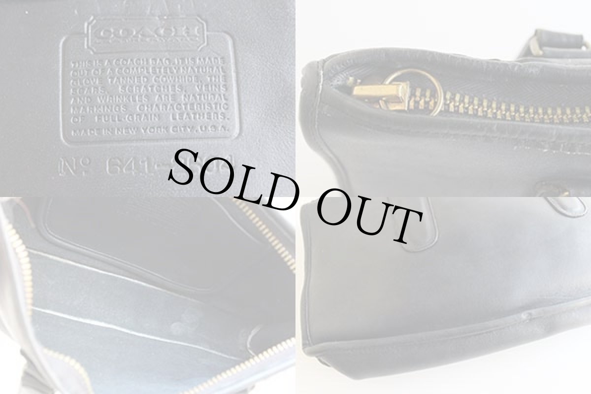 画像2:  USA製 COACH オールド コーチ バケツ型 レザーショルダーバッグ 黒 (2)