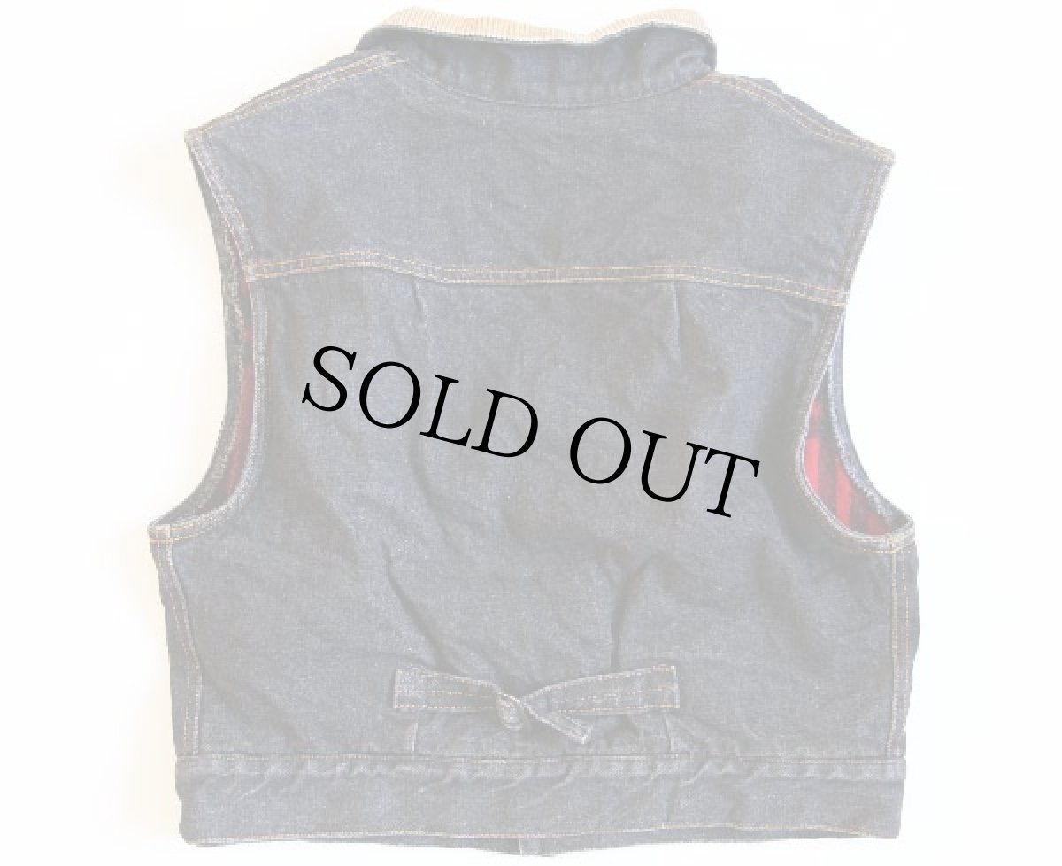 画像2: 80s USA製 ラルフローレン ウールライナー ブラックデニムベスト 6 (2)