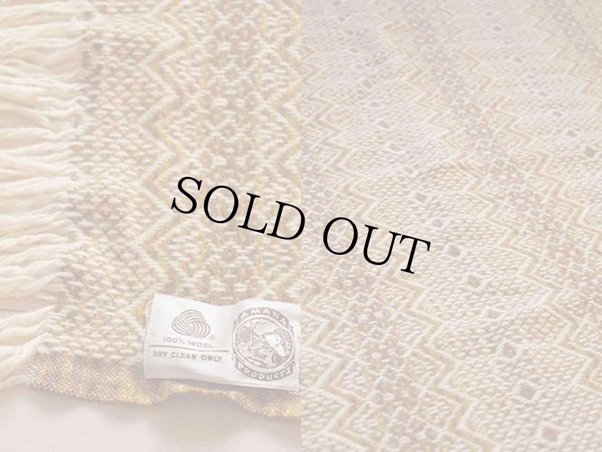 画像3: 80s AMANA PRODUCTS 織り柄 ウール ブランケット (3)