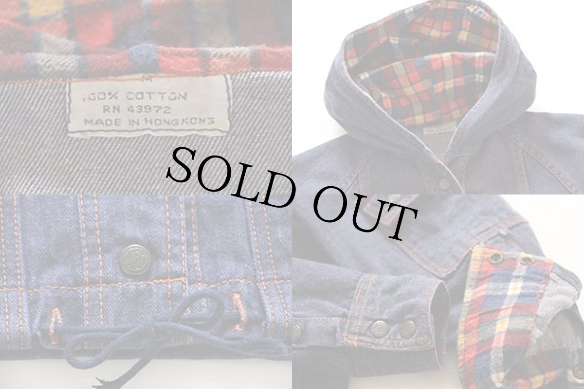 画像4: 80s UNKNOWN デニムパーカー M (4)