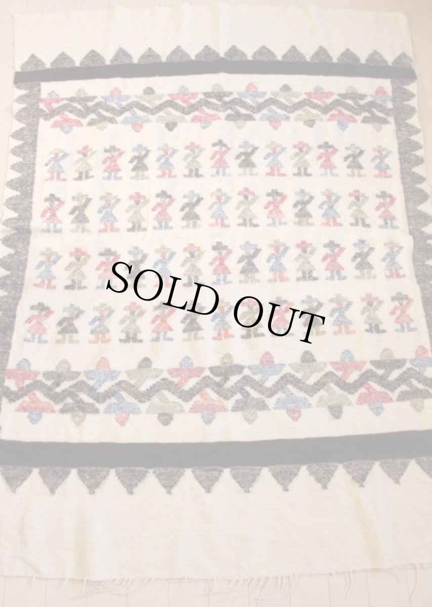 画像2: フォークロア柄 アルパカ ラグ (2)