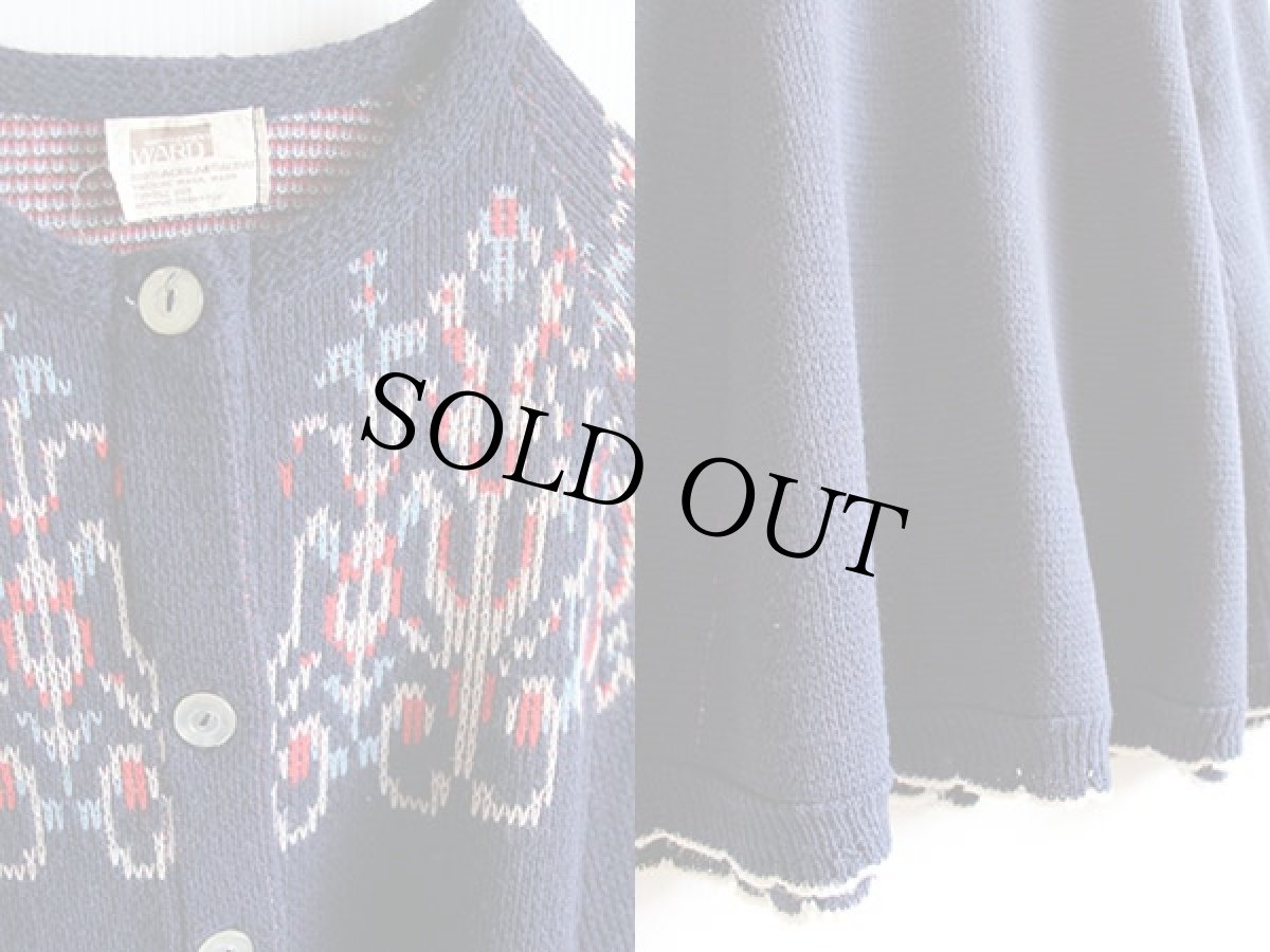 画像3: 70s MONTGOMERY WARD ノルディック柄 ニットポンチョ (3)