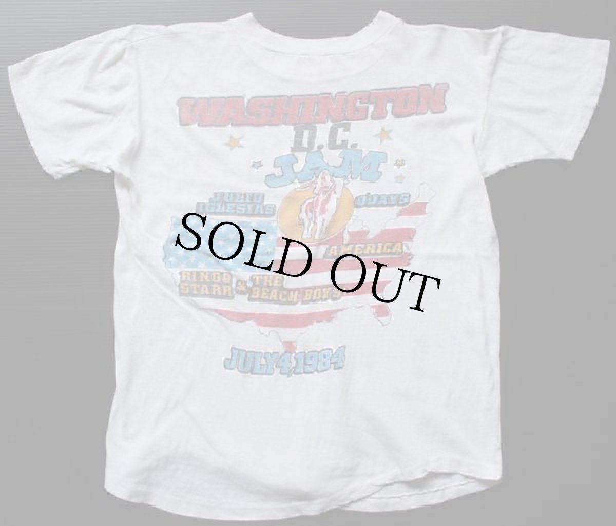画像2: 80s The Beach Boysビーチボーイズ コットン バンドTシャツ M (2)