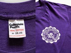 画像3: 80s USA製 Collegiate Pacific KANSAS STATE UNIVERSITY コットンTシャツ 紫 M (3)