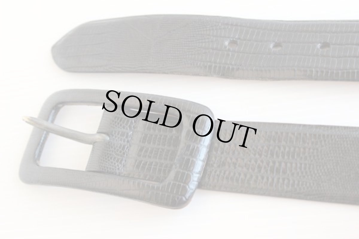 画像2: イタリア製 COLE-HAANコールハーン 型押し レザーベルト 28★160  (2)