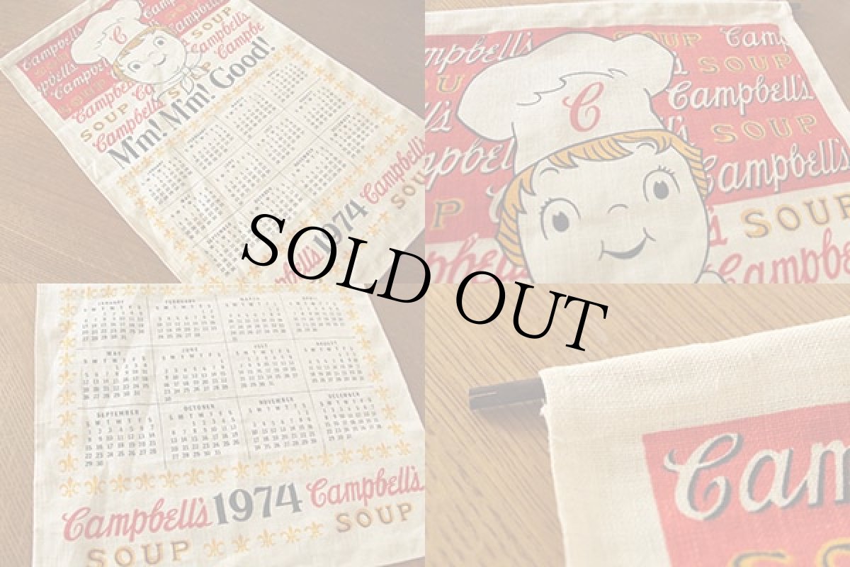 画像3: 70s Campbell's SOUP キャンベル スープ カレンダー タペストリー (3)