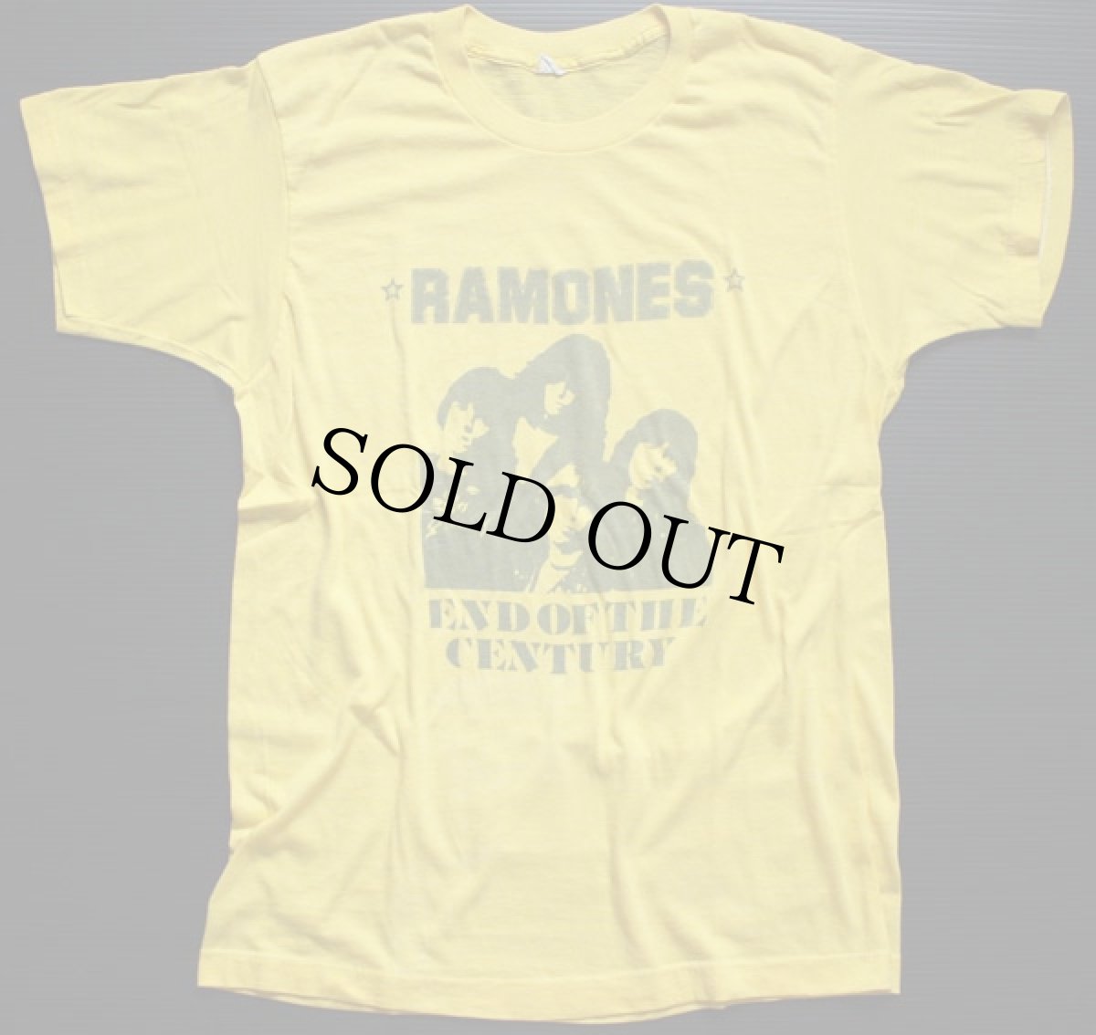 画像2: 80s USA製 RAMONESラモーンズ Tシャツ 黄 L (2)