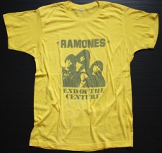 画像2: 80s USA製 RAMONESラモーンズ Tシャツ 黄 L (2)