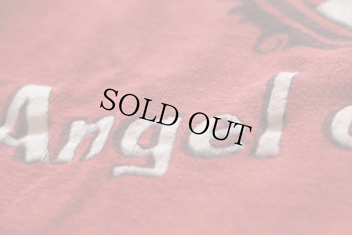 画像4: 70s USA製 Championチャンピオン フロッキープリント コットン リンガーTシャツ L (4)