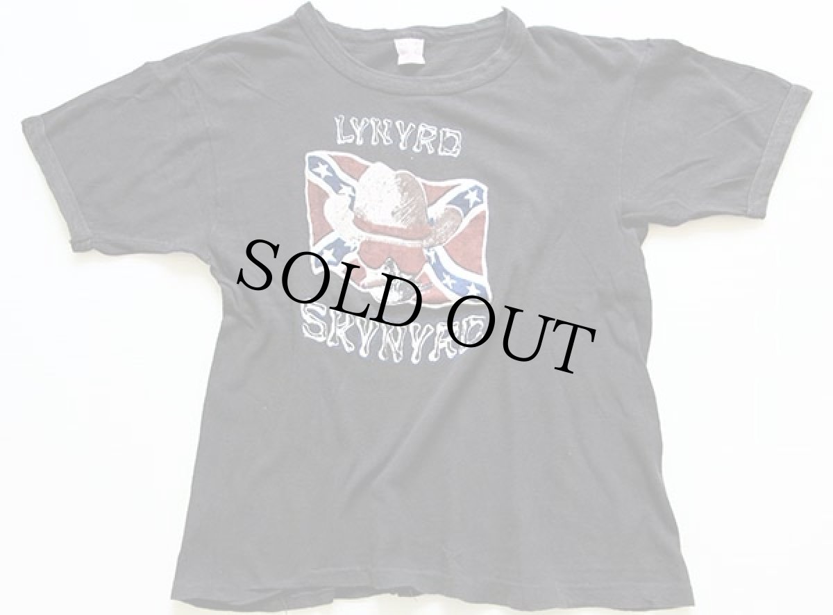 画像2: 70s LYNYRD SKYNYRD パキ綿 コットンTシャツ 炭黒 L (2)