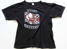 画像2: 70s LYNYRD SKYNYRD パキ綿 コットンTシャツ 炭黒 L (2)