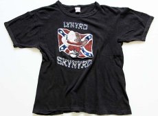 画像2: 70s LYNYRD SKYNYRD パキ綿 コットンTシャツ 墨黒 L (2)